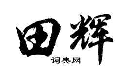 胡問遂田輝行書個性簽名怎么寫