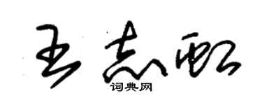 朱錫榮王志虹草書個性簽名怎么寫