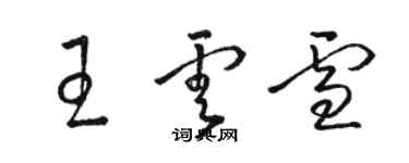 駱恆光王雲雪草書個性簽名怎么寫