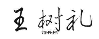 駱恆光王樹禮行書個性簽名怎么寫