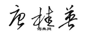 駱恆光唐桂英草書個性簽名怎么寫