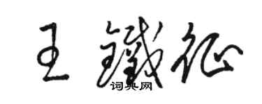 駱恆光王鐵征草書個性簽名怎么寫