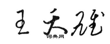 駱恆光王夭雄草書個性簽名怎么寫