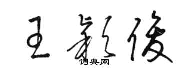 駱恆光王穎俊草書個性簽名怎么寫