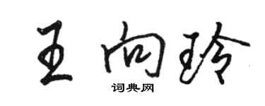 駱恆光王向玲行書個性簽名怎么寫