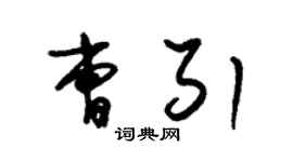 朱錫榮曹引草書個性簽名怎么寫