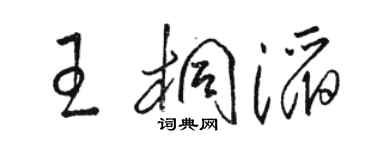 駱恆光王桐滔草書個性簽名怎么寫