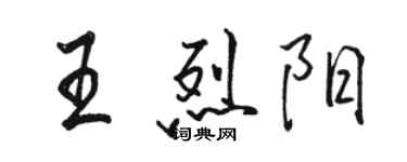 駱恆光王烈陽行書個性簽名怎么寫