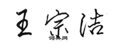 駱恆光王宗潔行書個性簽名怎么寫