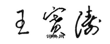 駱恆光王賽濤草書個性簽名怎么寫