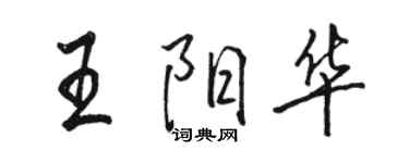 駱恆光王陽華行書個性簽名怎么寫