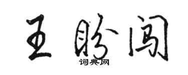 駱恆光王盼闖行書個性簽名怎么寫