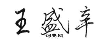 駱恆光王盛辛行書個性簽名怎么寫