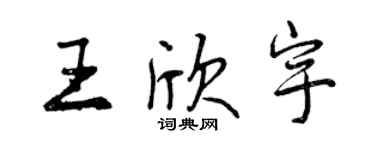 曾慶福王欣宇行書個性簽名怎么寫
