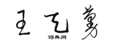 駱恆光王天蔓草書個性簽名怎么寫