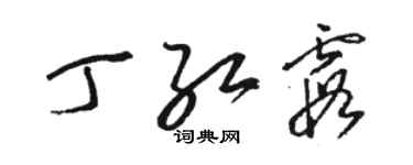 駱恆光丁紅霞草書個性簽名怎么寫