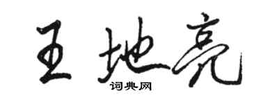 駱恆光王地亮行書個性簽名怎么寫