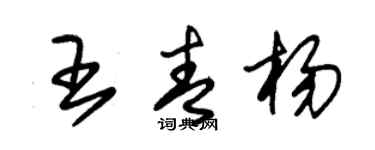 朱錫榮王青楊草書個性簽名怎么寫