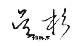 駱恆光吳杉草書個性簽名怎么寫