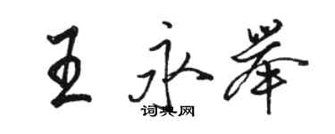 駱恆光王永舉行書個性簽名怎么寫