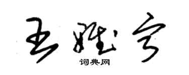 朱錫榮王雅寧草書個性簽名怎么寫