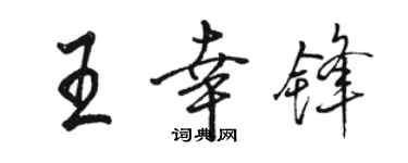 駱恆光王幸鋒行書個性簽名怎么寫