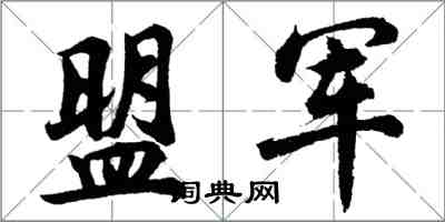 胡問遂盟軍行書怎么寫