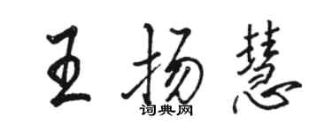 駱恆光王揚慧行書個性簽名怎么寫