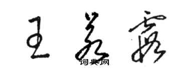 駱恆光王若霞草書個性簽名怎么寫