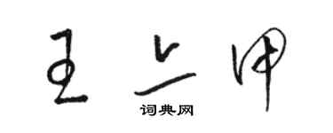 駱恆光王亦甲草書個性簽名怎么寫