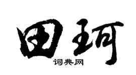 胡問遂田珂行書個性簽名怎么寫