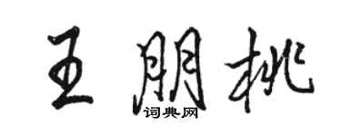 駱恆光王朋桃行書個性簽名怎么寫