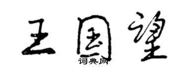 曾慶福王國望行書個性簽名怎么寫