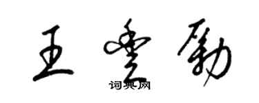 梁錦英王豐勵草書個性簽名怎么寫