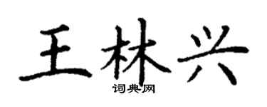 丁謙王林興楷書個性簽名怎么寫