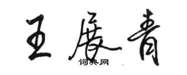 駱恆光王展青行書個性簽名怎么寫