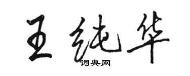 駱恆光王純華行書個性簽名怎么寫