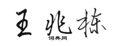 駱恆光王兆棟行書個性簽名怎么寫