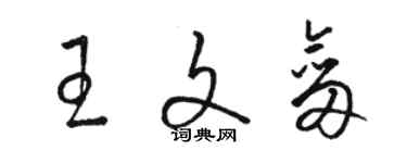 駱恆光王文劍草書個性簽名怎么寫