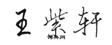 駱恆光王紫軒行書個性簽名怎么寫