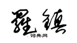 朱錫榮羅鎮草書個性簽名怎么寫