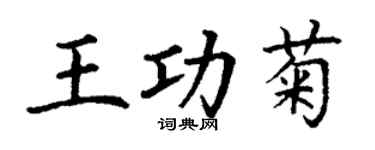 丁謙王功菊楷書個性簽名怎么寫