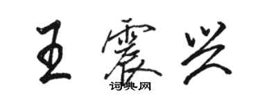 駱恆光王震興行書個性簽名怎么寫