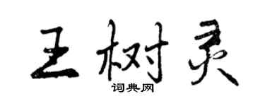 曾慶福王樹靈行書個性簽名怎么寫