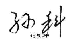 駱恆光孫科草書個性簽名怎么寫