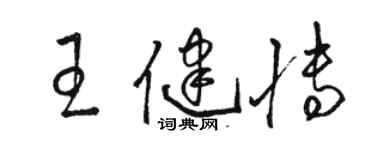 駱恆光王健博草書個性簽名怎么寫