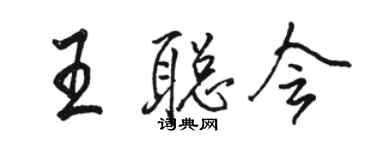 駱恆光王聰會行書個性簽名怎么寫