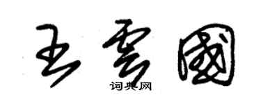 朱錫榮王雲國草書個性簽名怎么寫