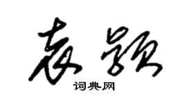 朱錫榮袁穎草書個性簽名怎么寫