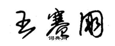 朱錫榮王賽朋草書個性簽名怎么寫